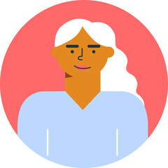 Profile icons woman. People avatars. Icons for games, online communities, web forums. Vector illustration in flat cartoon style