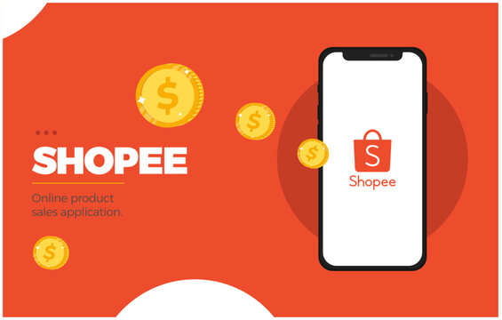 Shopee app to sell products online.