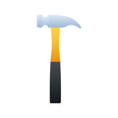 Claw hammer. Builder tools. Labour Day. Vector stock illustration.