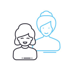 mood line icon, outline symbol, vector illustration, concept sign