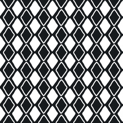 Naklejka premium Vector geometric seamless pattern of black and white rhombus 