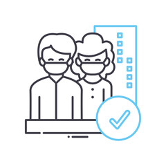 new normal line icon, outline symbol, vector illustration, concept sign