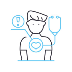 needle line icon, outline symbol, vector illustration, concept sign