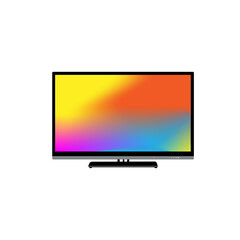colorful television icon vector. tv solid sign in gradient effects, colorful pictogram isolated on white.