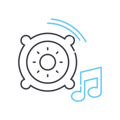music line icon, outline symbol, vector illustration, concept sign