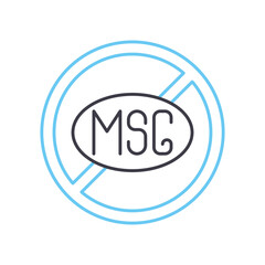 msg free line icon, outline symbol, vector illustration, concept sign