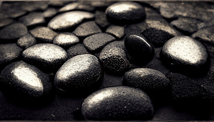 Fototapeta na wymiar black and white stones