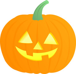 halloween pumpkin isolated on white