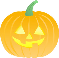 halloween pumpkin isolated on white