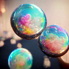 bubbles isolated on white