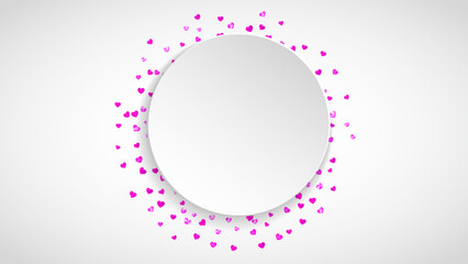 St Valentine Sale Pattern. Greeting Border For Engagement. Luxury Frame. Pink Art Decoration. Ornament Painting For Woman. Rose Random Concept. Red St Valentine Sale Pattern.