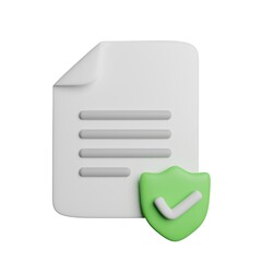 Safe File Document 3D Rendering Illustration