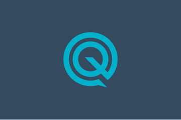 Initial Q letter logo design minimalist simple modern icon symbol technology company