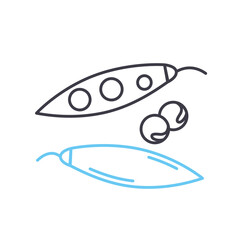 peals line icon, outline symbol, vector illustration, concept sign