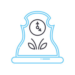 pawn symbol line icon, outline symbol, vector illustration, concept sign