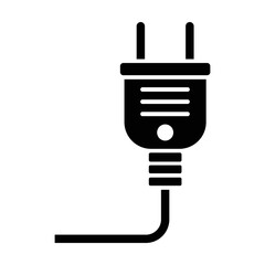 Plug black icon. Suitable for website, content design, poster, banner, or video editing needs