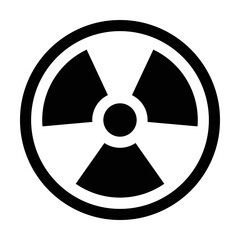 Nuclear energy black icon. Suitable for website, content design, poster, banner, or video editing needs