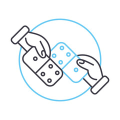 partners collaboration line icon, outline symbol, vector illustration, concept sign