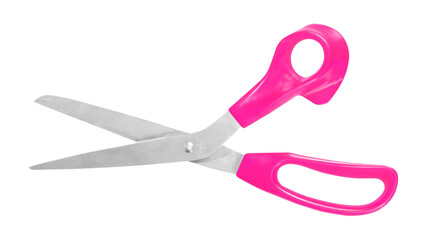 pink  scissors isolated on a white background
