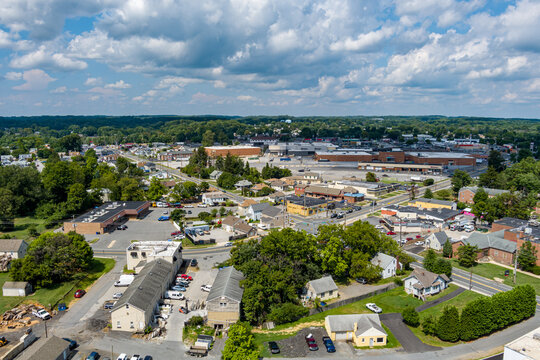 Aerial View Of A Mixed Use Neighborhood In Wilmington, New Castle County, Delaware.