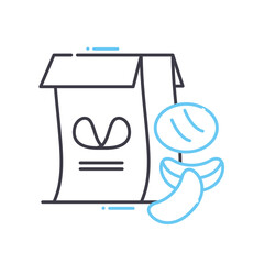 potatoships line icon, outline symbol, vector illustration, concept sign