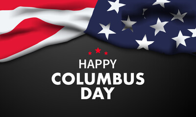 columbus Day Background Design. Banner, Poster, Greeting Card. Vector Illustration.
