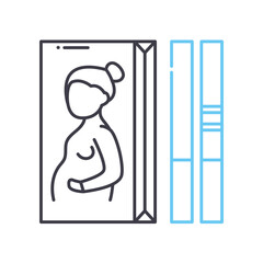 pregnancy test line icon, outline symbol, vector illustration, concept sign