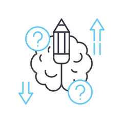 project issue management line icon, outline symbol, vector illustration, concept sign