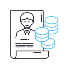 prospectus line icon, outline symbol, vector illustration, concept sign