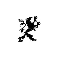 Dragon art for tattoo or icon on white background