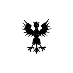 Dragon art for tattoo or icon on white background