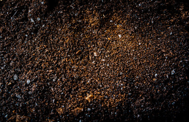 Coffee grounds Coffee grind texture background , banner, closeup Background Image with high resolution
