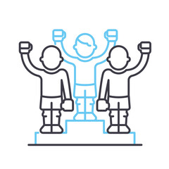 ranking line icon, outline symbol, vector illustration, concept sign