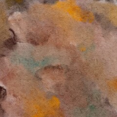 Fototapeta premium Abstract autumn watercolor painting background