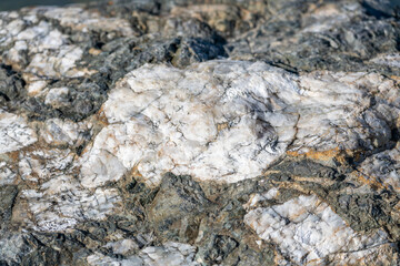 Natural quartz texture seen in northern Canada. Beautiful background, desktop image. 
