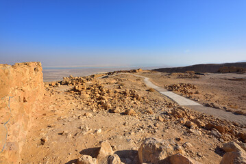 Holy Land of Israel. The Fortress Massada.