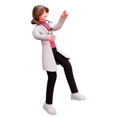 3D Character Female Doctor Illustration
