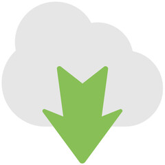Cloud Download Vector Icon
