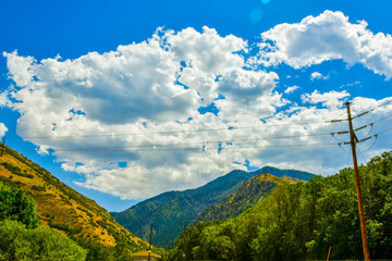 Fototapeta premium clouds over the mountains
