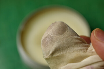 I did maintenance on leather products.	