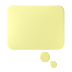 3D speech bubble. Text box. Text area.