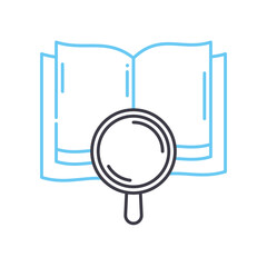 search line icon, outline symbol, vector illustration, concept sign