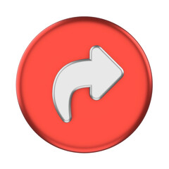 3D share icon. Share button. 3D element.