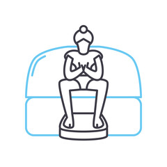 sculpture line icon, outline symbol, vector illustration, concept sign