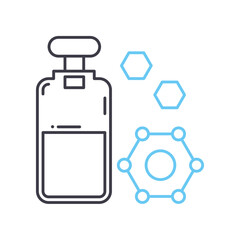 scientific research lab line icon, outline symbol, vector illustration, concept sign