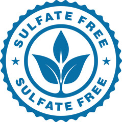 Set of Sulfate free round icon. Symbol for personal care products. badge stamp stickers