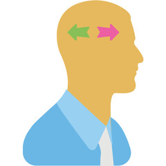 Thoughtful Businessman Vector Icon