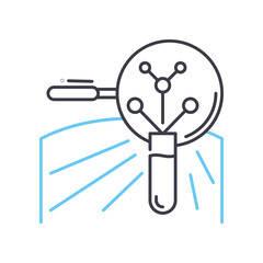 sample research line icon, outline symbol, vector illustration, concept sign