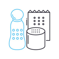 salt and pepper line icon, outline symbol, vector illustration, concept sign