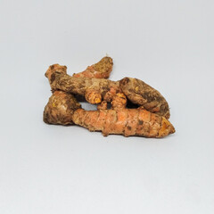 turmeric on a white background 